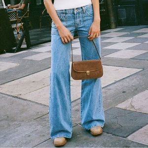 Brandy Melville Wide Leg Low Waist Jeans